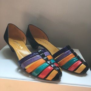 Rainbow strap shoes